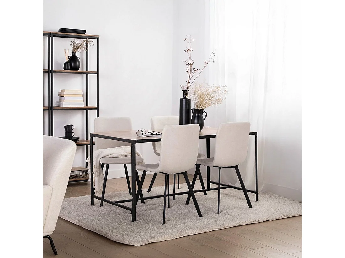 Packs 4 sillas Beige 43 x 87 cm