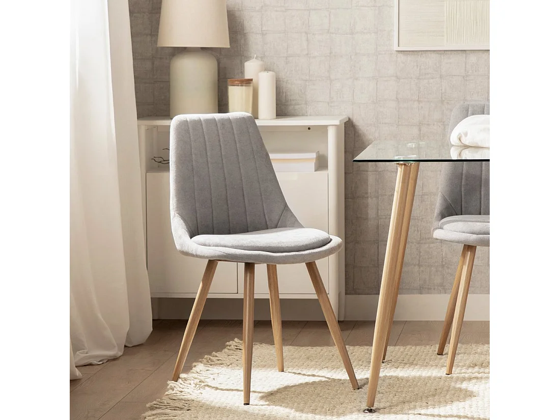 Packs 4 sillas Gris 47 x 87 cm