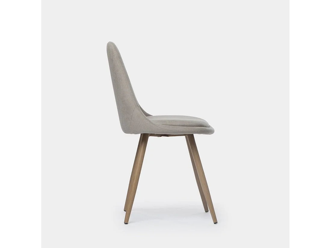 Chaise de salle à manger en tissu beige 47x87 cm-Ingrid