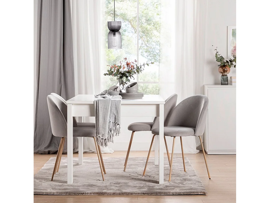 Packs 4 sillas Gris 48 x 81 cm