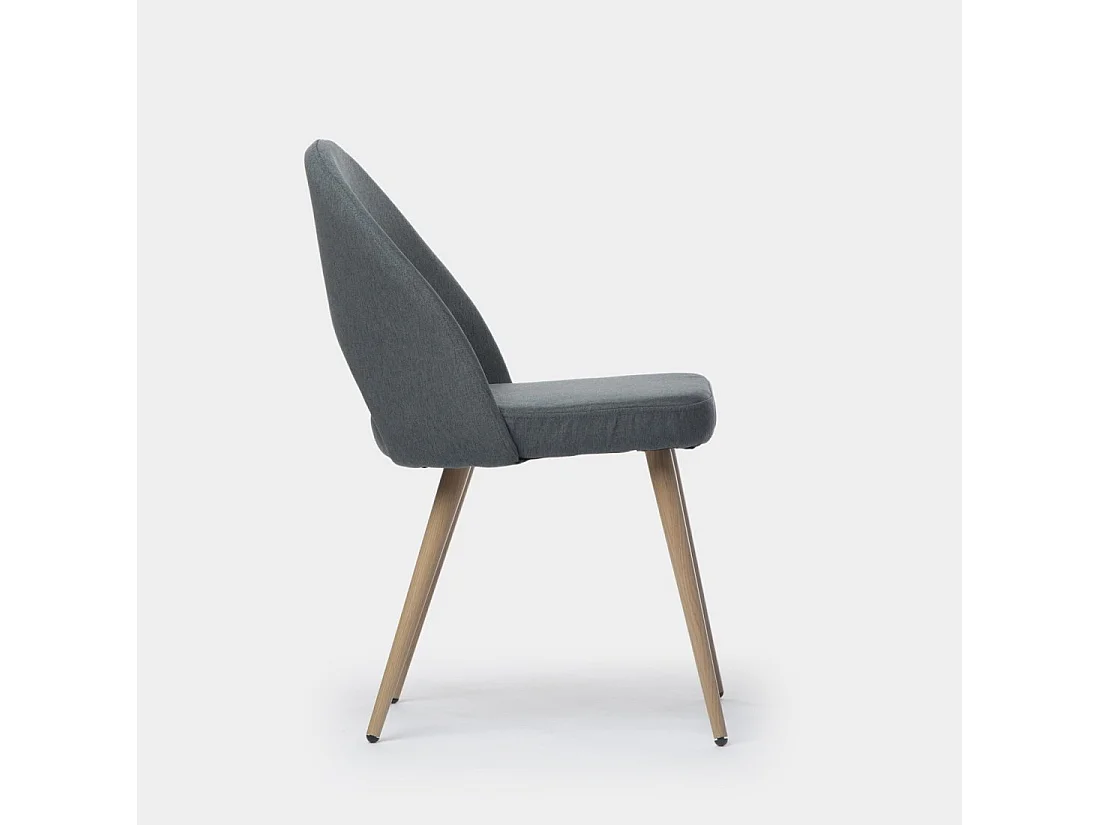 Chaise de salle à manger en tissu bleu 49x85 cm-Blair