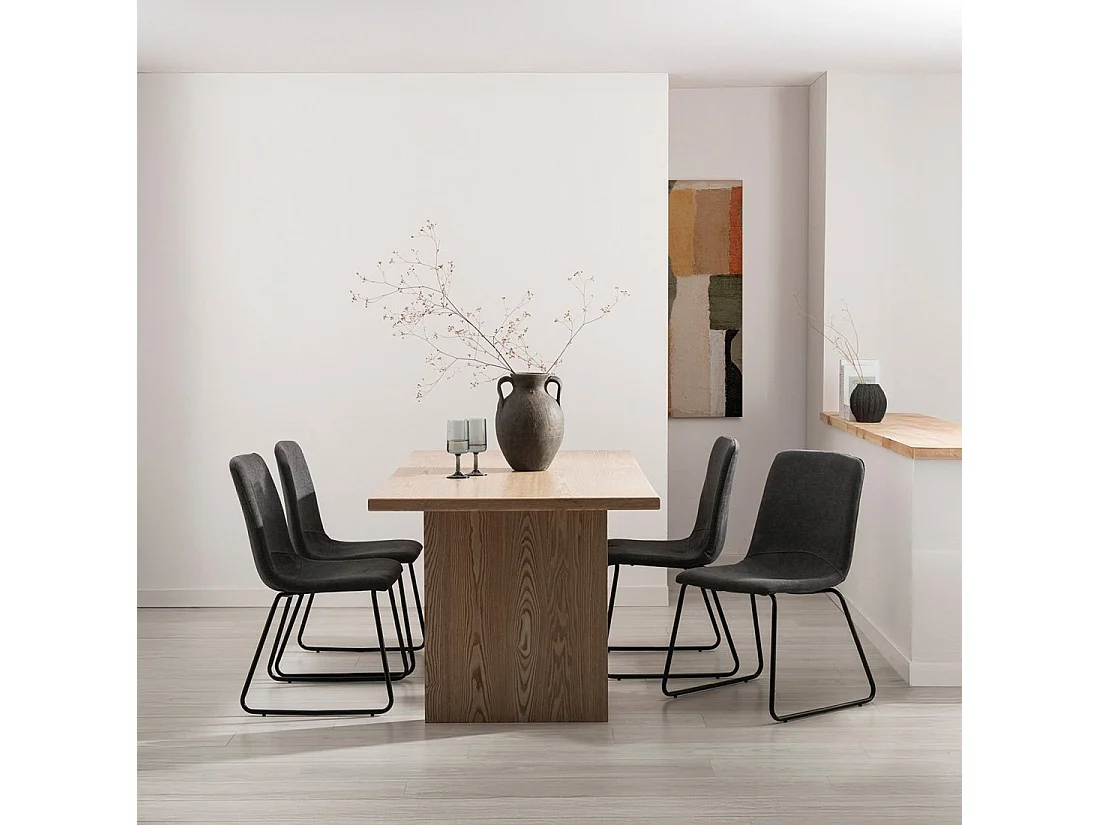 Packs 4 sillas Gris oscuro 52 x 86 cm