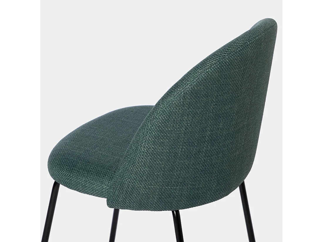 Chaise de salle à manger en tissu vert foncé 48x81 cm-Olivia