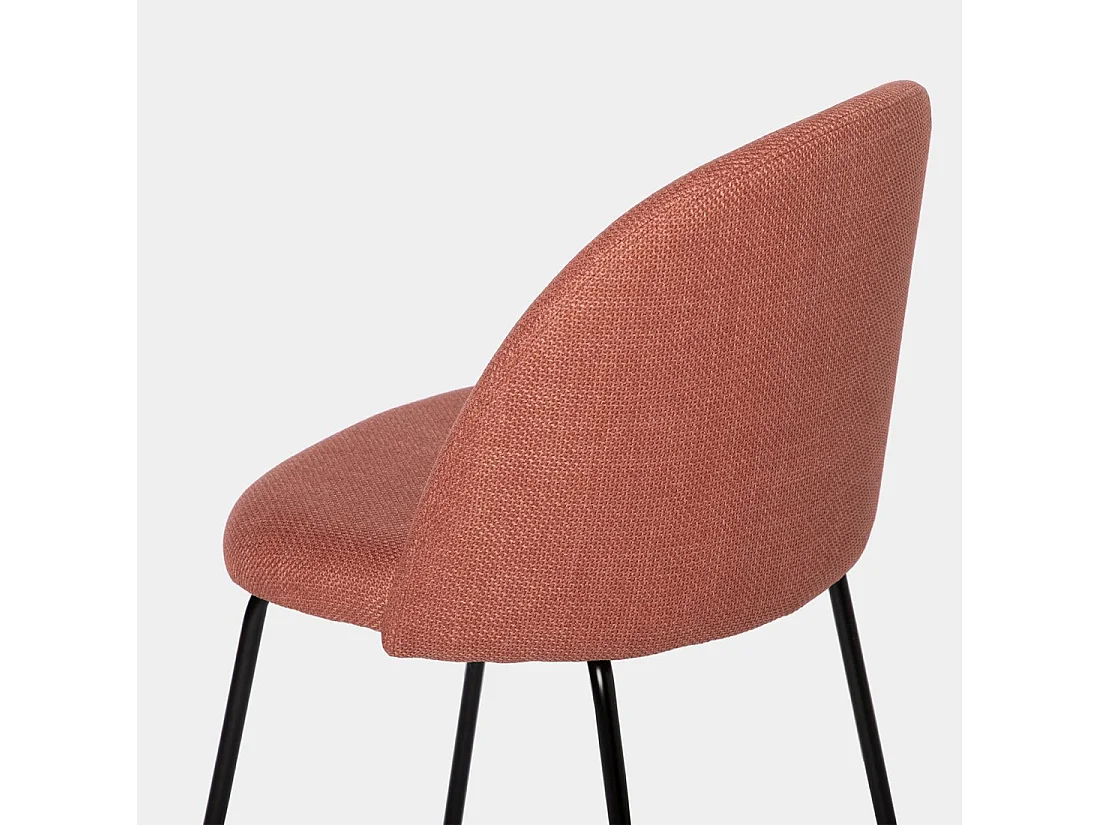 Chaise de salle à manger en tissu terracotta 48x81 cm-Olivia