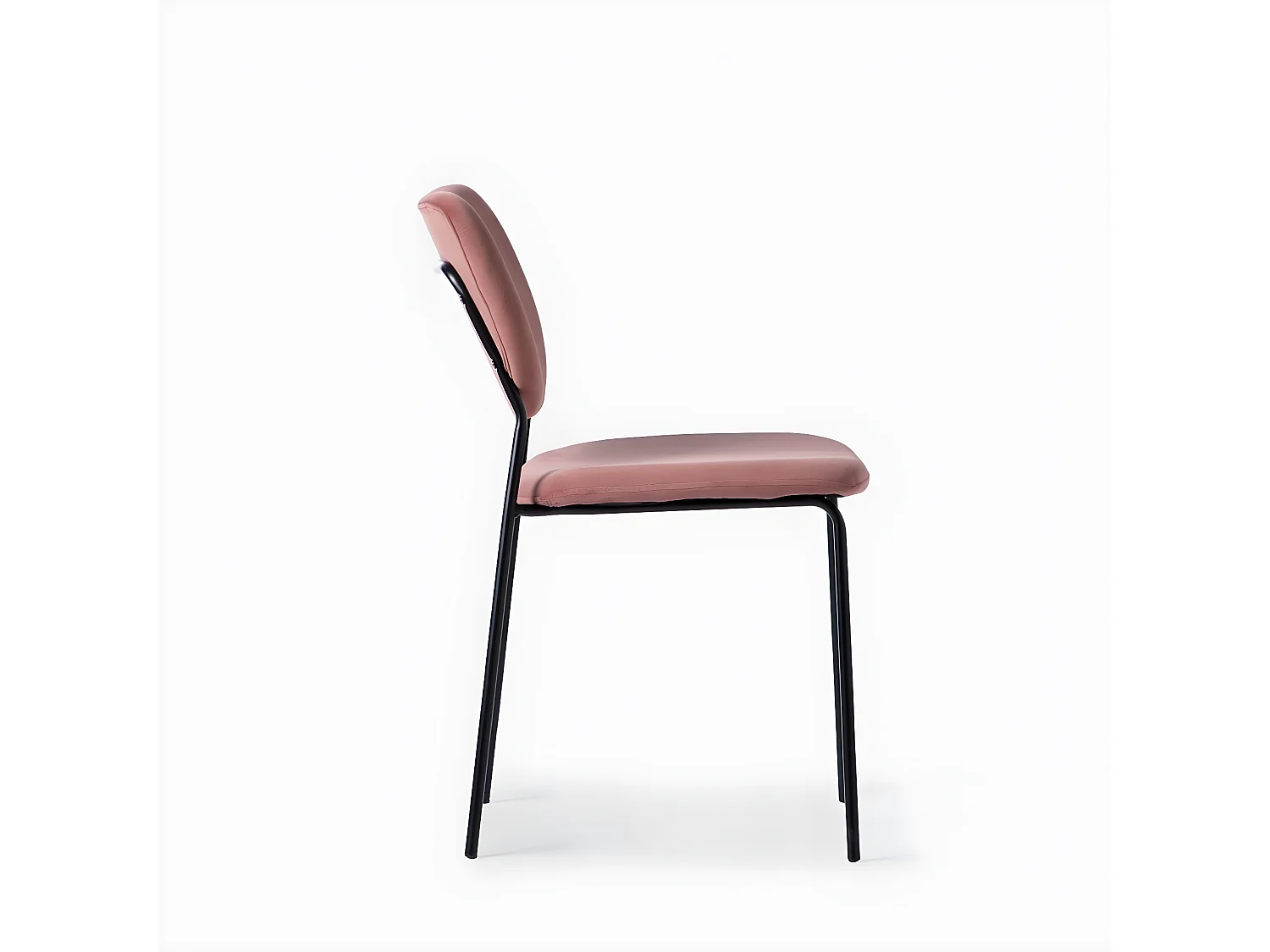 Chaise de bureau en velours rose 49x80 cm-Taylor