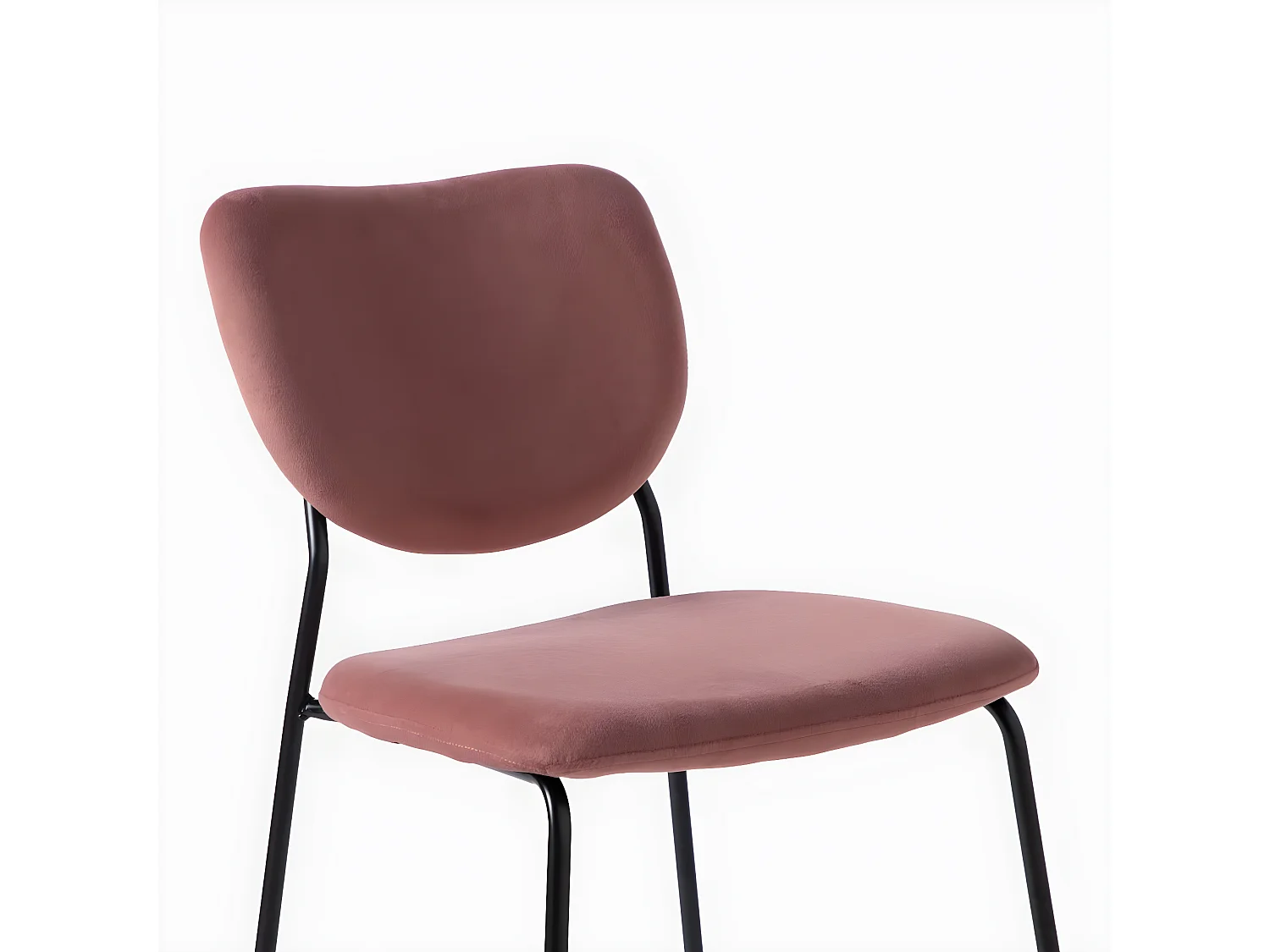 Chaise de bureau en velours rose 49x80 cm-Taylor