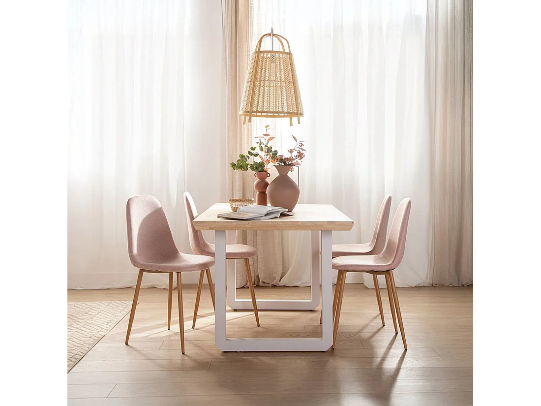 Packs 4 sillas Rosa 45 x 86 cm