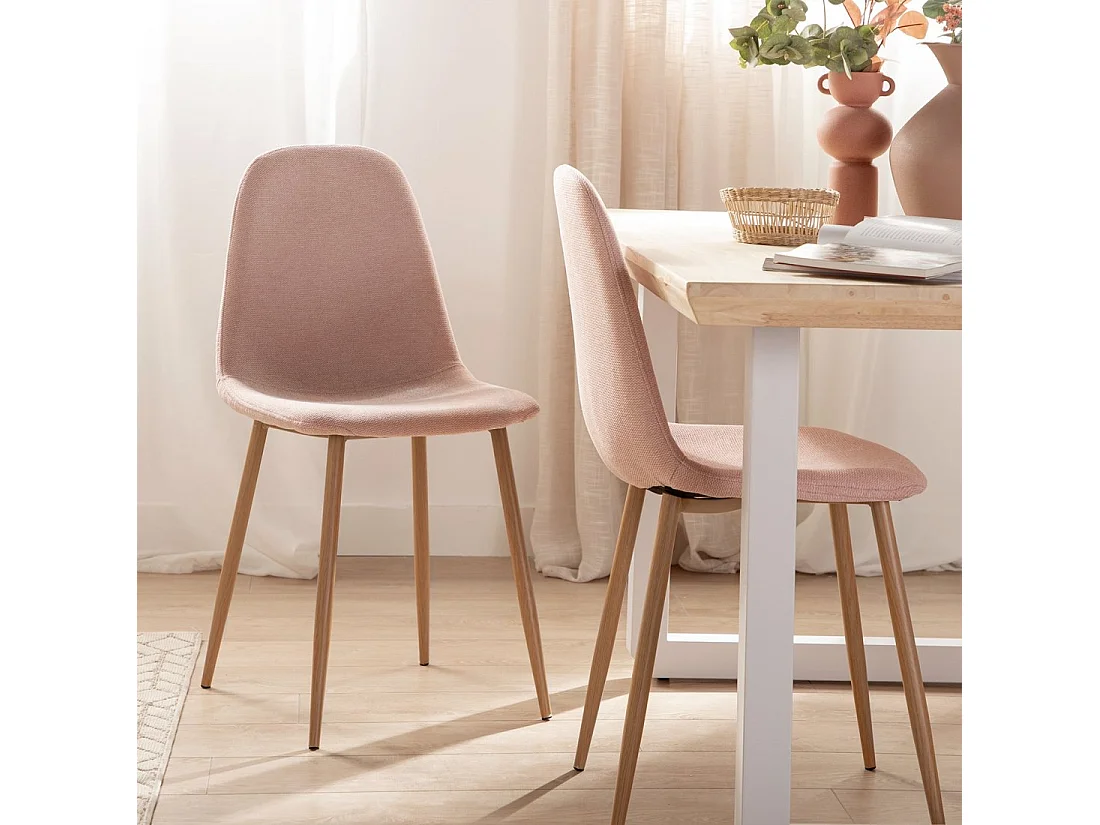 Packs 4 sillas Rosa 45 x 86 cm