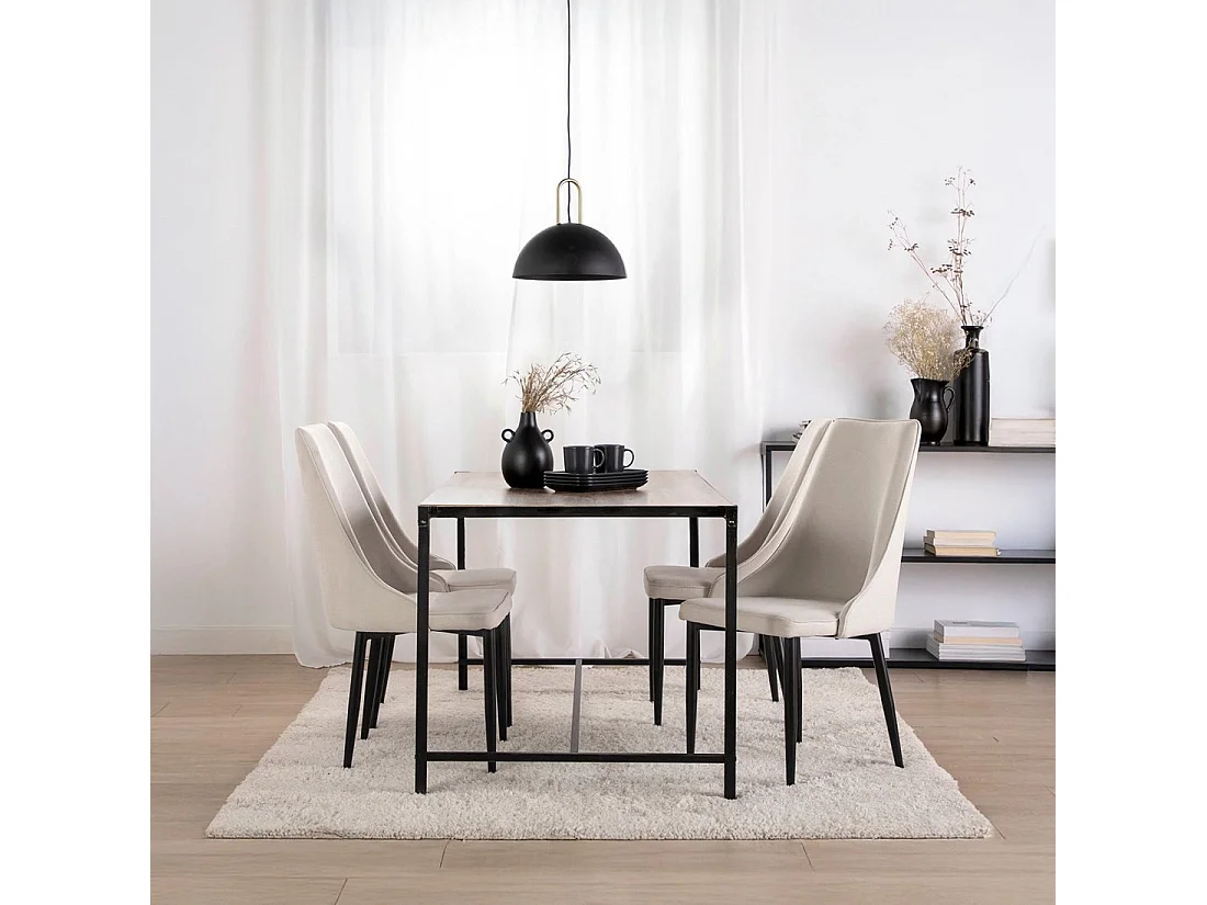 Packs 4 sillas Beige 45 x 95 cm