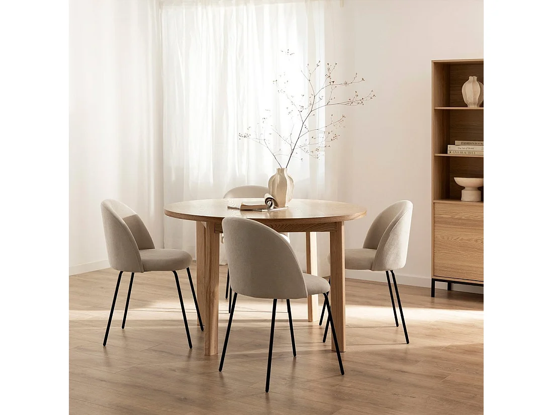 Packs 4 sillas Beige 48 x 81 cm