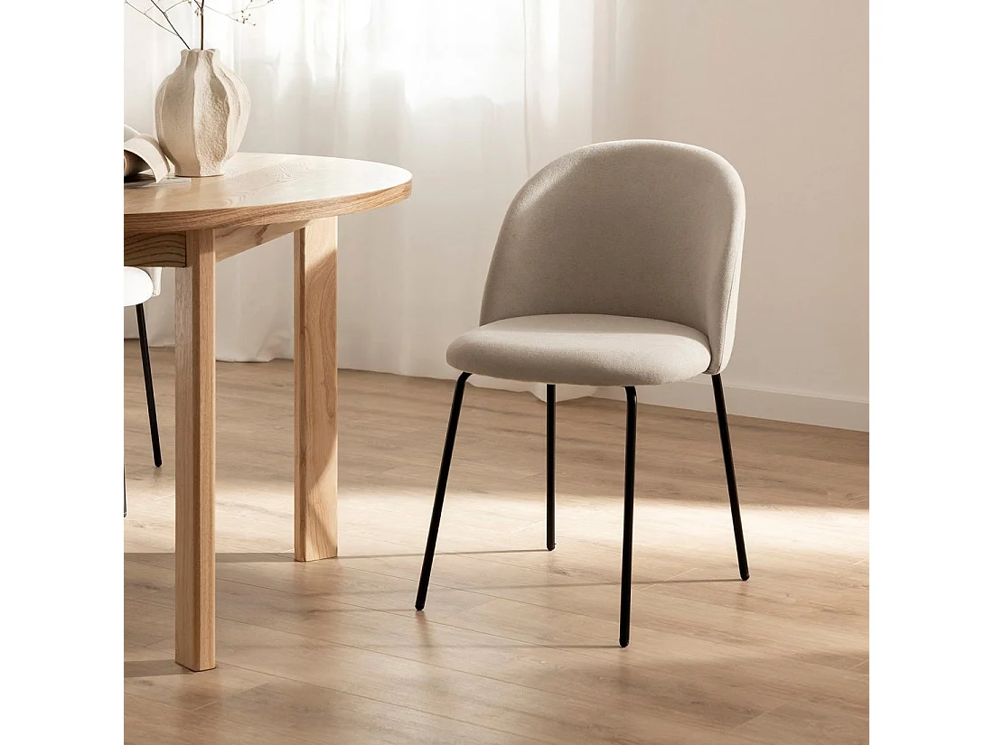Packs 4 sillas Beige 48 x 81 cm