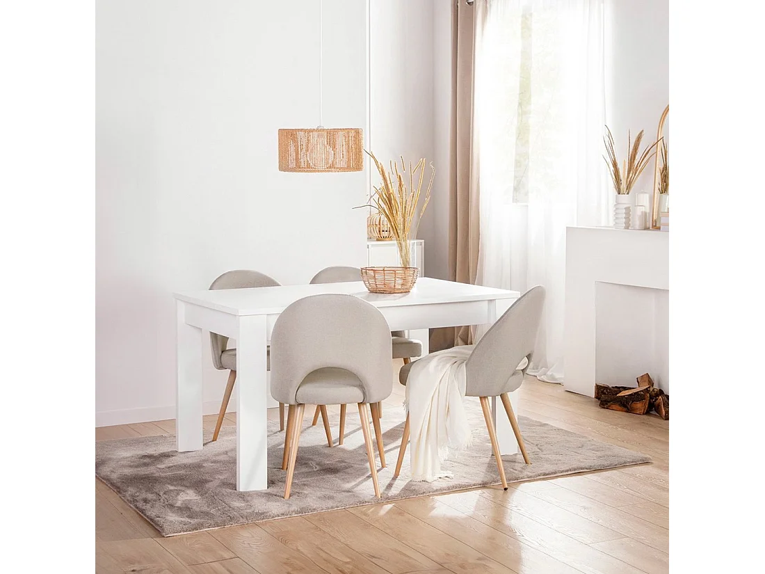 Chaise de salle à manger en tissu gris taupe 49x85 cm-Blair