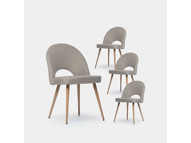 Packs 4 sillas Topo 49 x 85 cm