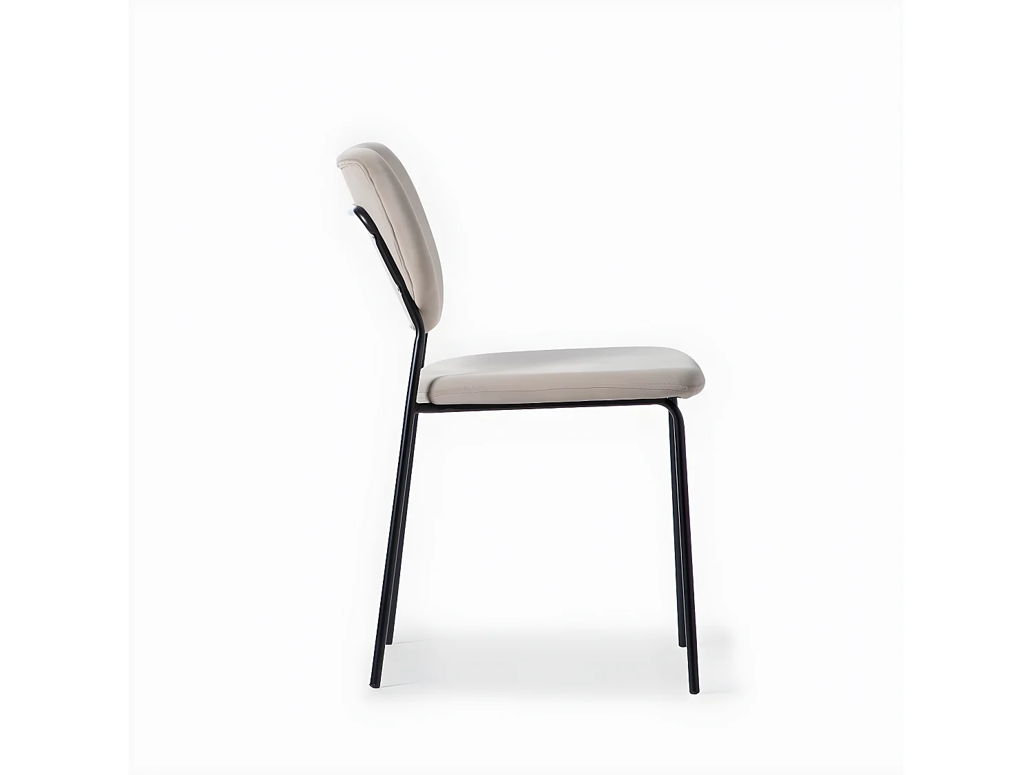 Chaise de bureau en velours gris taupe 49x80 cm-Taylor