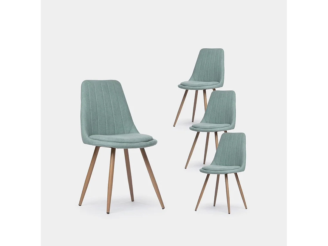 Chaise de salle à manger en tissu menthe 47x87 cm-Ingrid