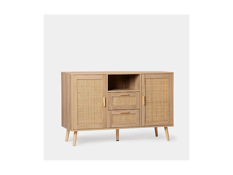 Buffet bas en rotin naturel 120x79 cm-Tahiti