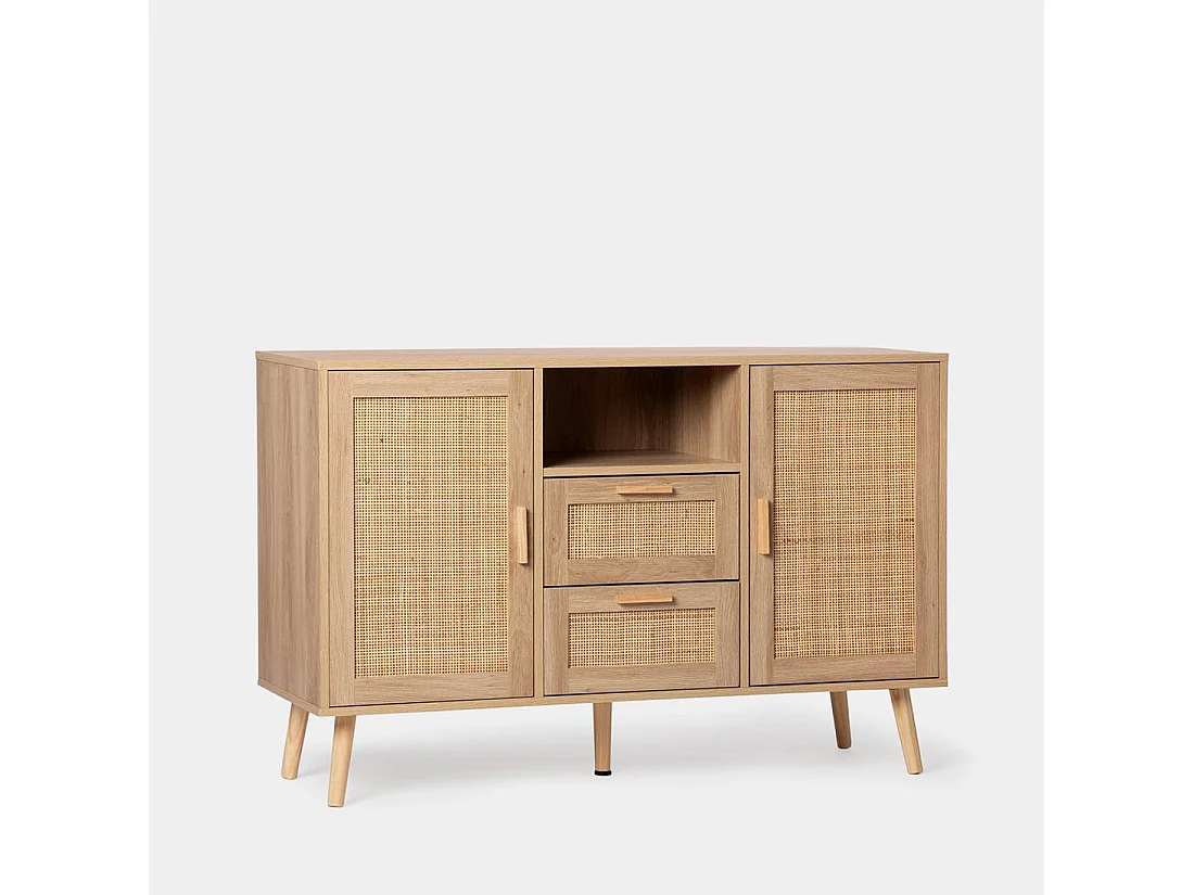 Buffet bas en rotin naturel 120x79 cm-Tahiti