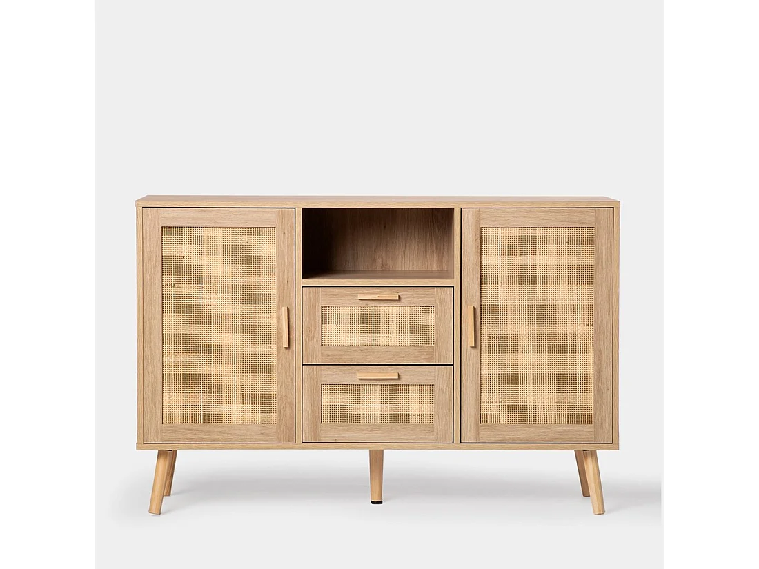 Buffet bas en rotin naturel 120x79 cm-Tahiti