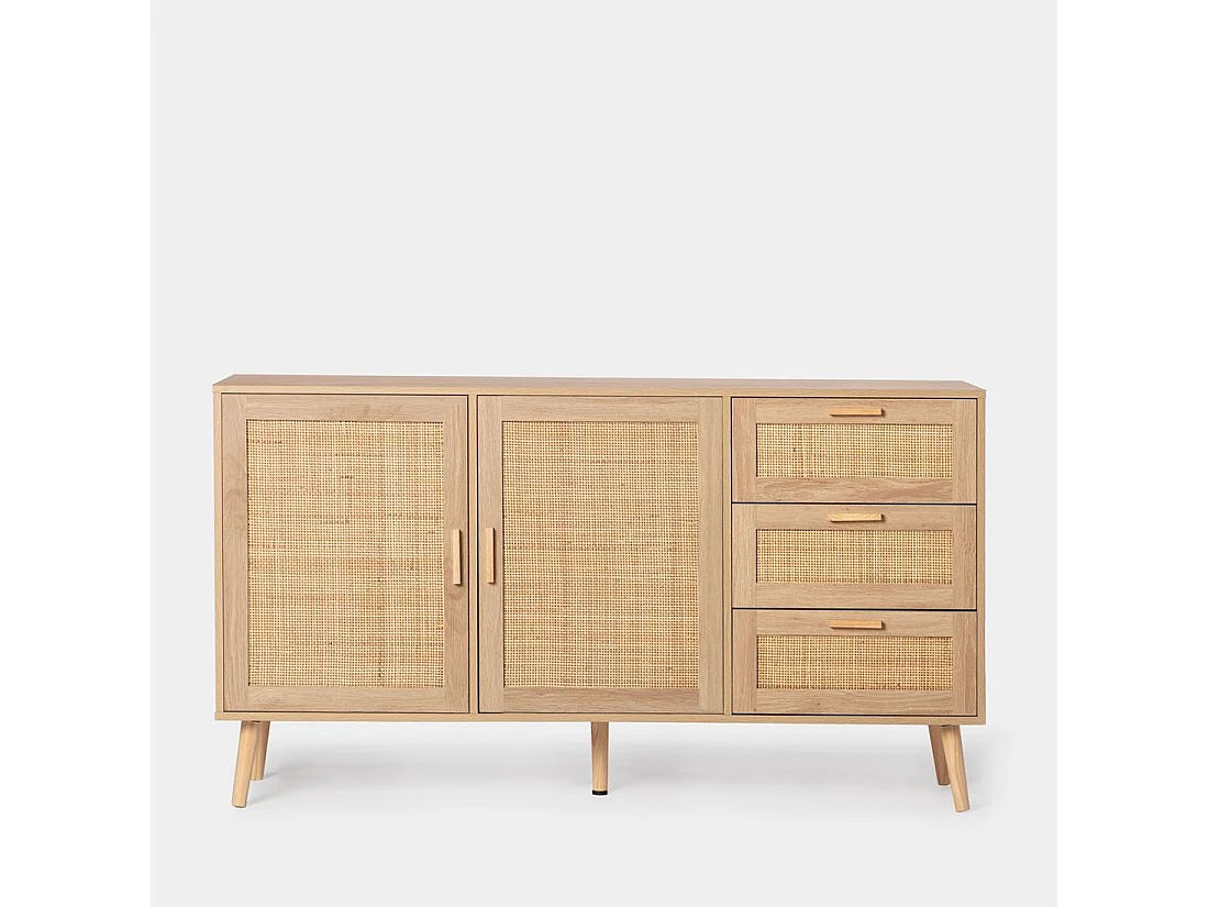 Buffet bas en rotin naturel 148x79 cm-Tahiti
