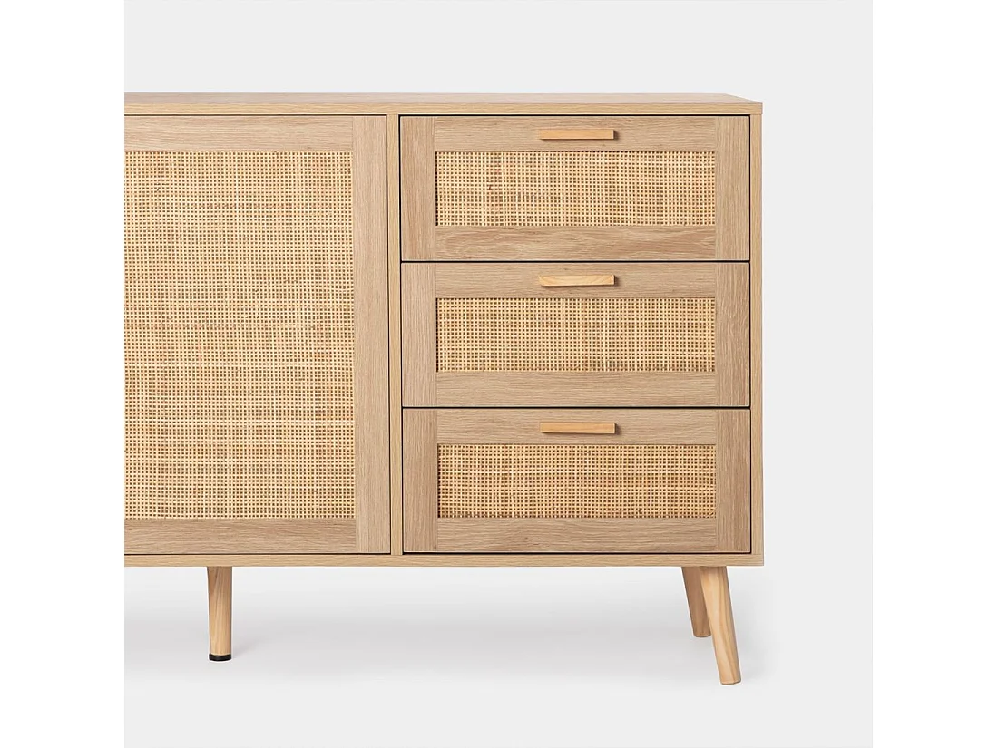 Buffet bas en rotin naturel 148x79 cm-Tahiti