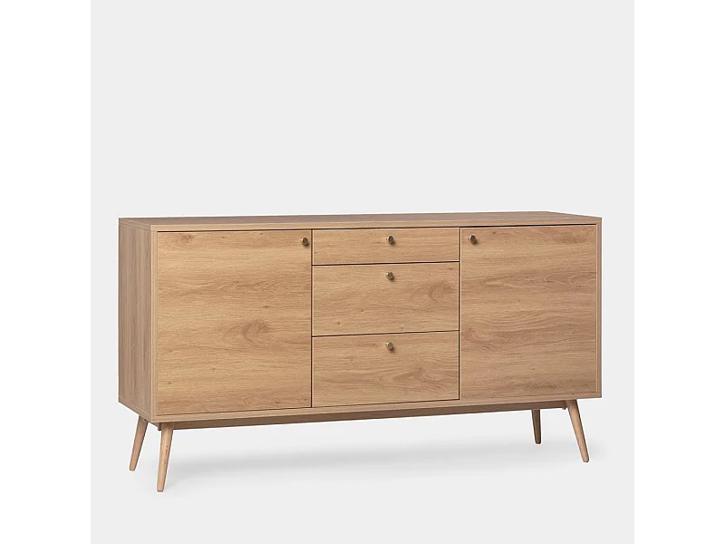 Buffet bas en bois naturel 150x76 cm-Arian