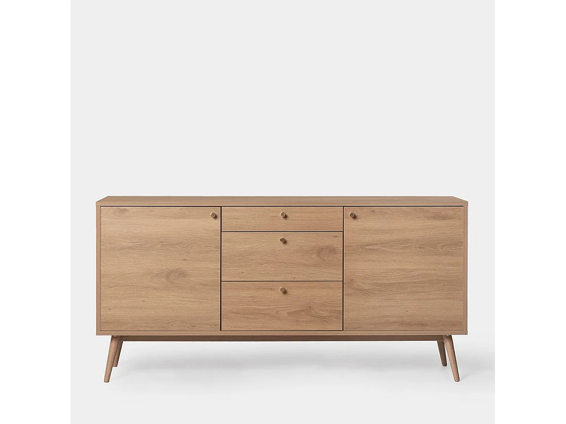 Buffet bas en bois naturel 150x76 cm-Arian