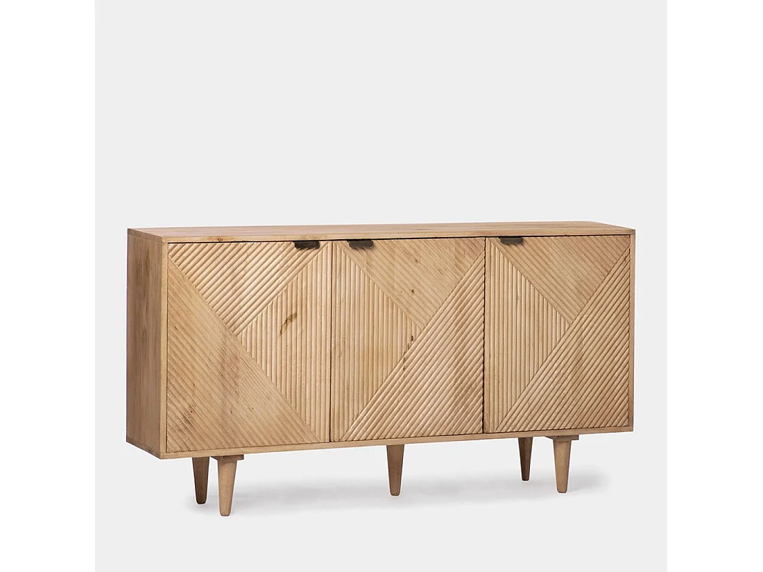 Buffet bas en bois naturel 150x75 cm-Arai