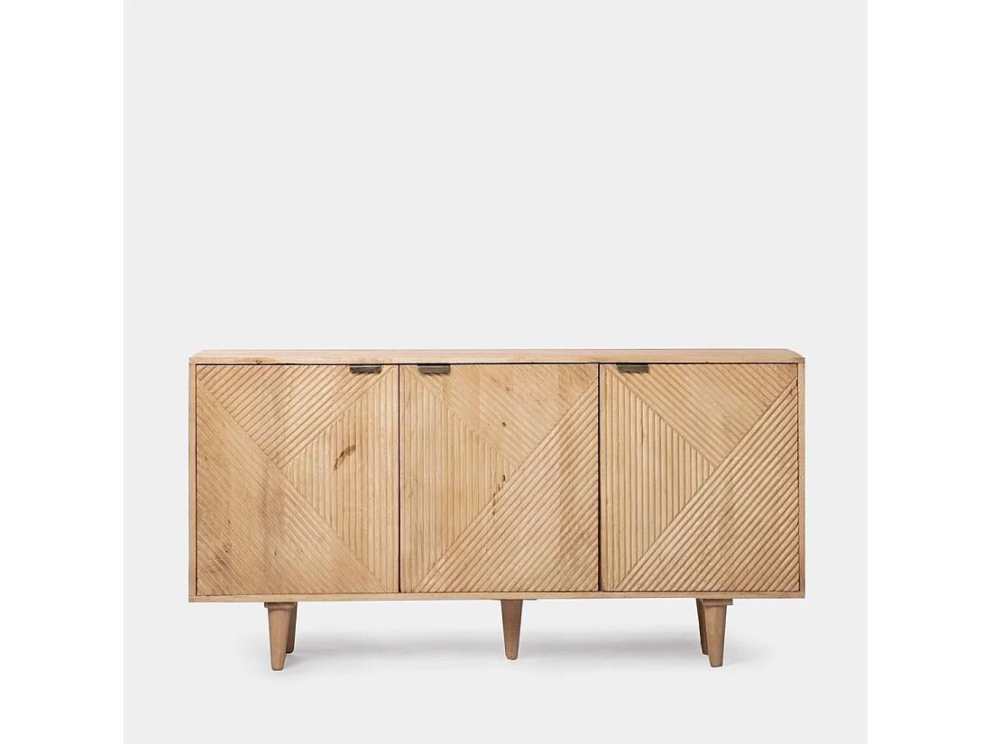 Buffet bas en bois naturel 150x75 cm-Arai