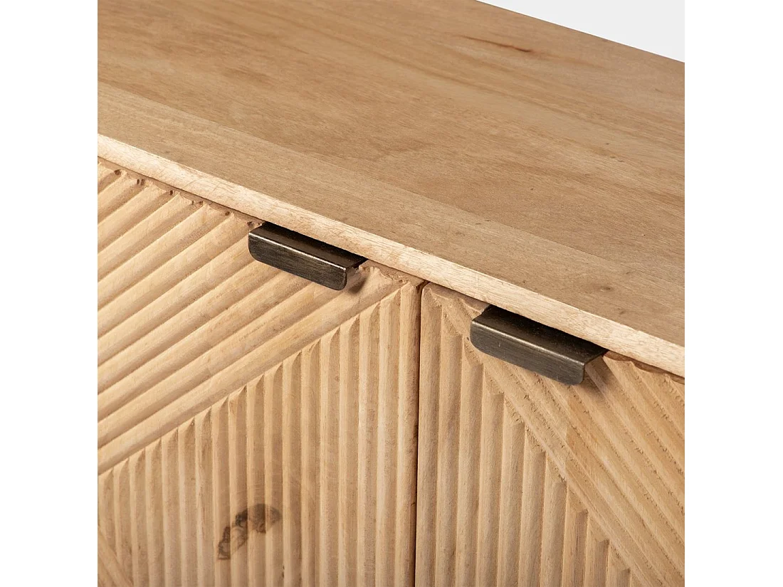 Buffet bas en bois naturel 150x75 cm-Arai