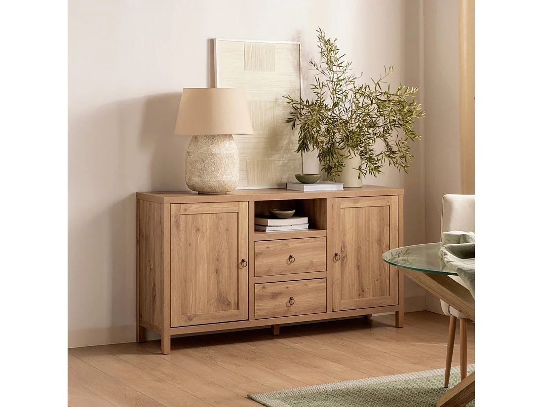 Aparador alto de Madera Natural 85 x 160- Livorno