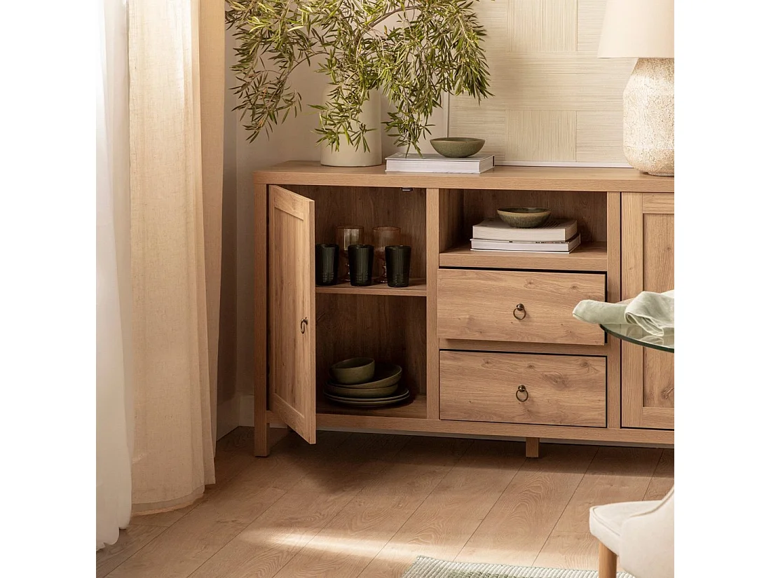 Aparador alto de Madera Natural 85 x 160- Livorno