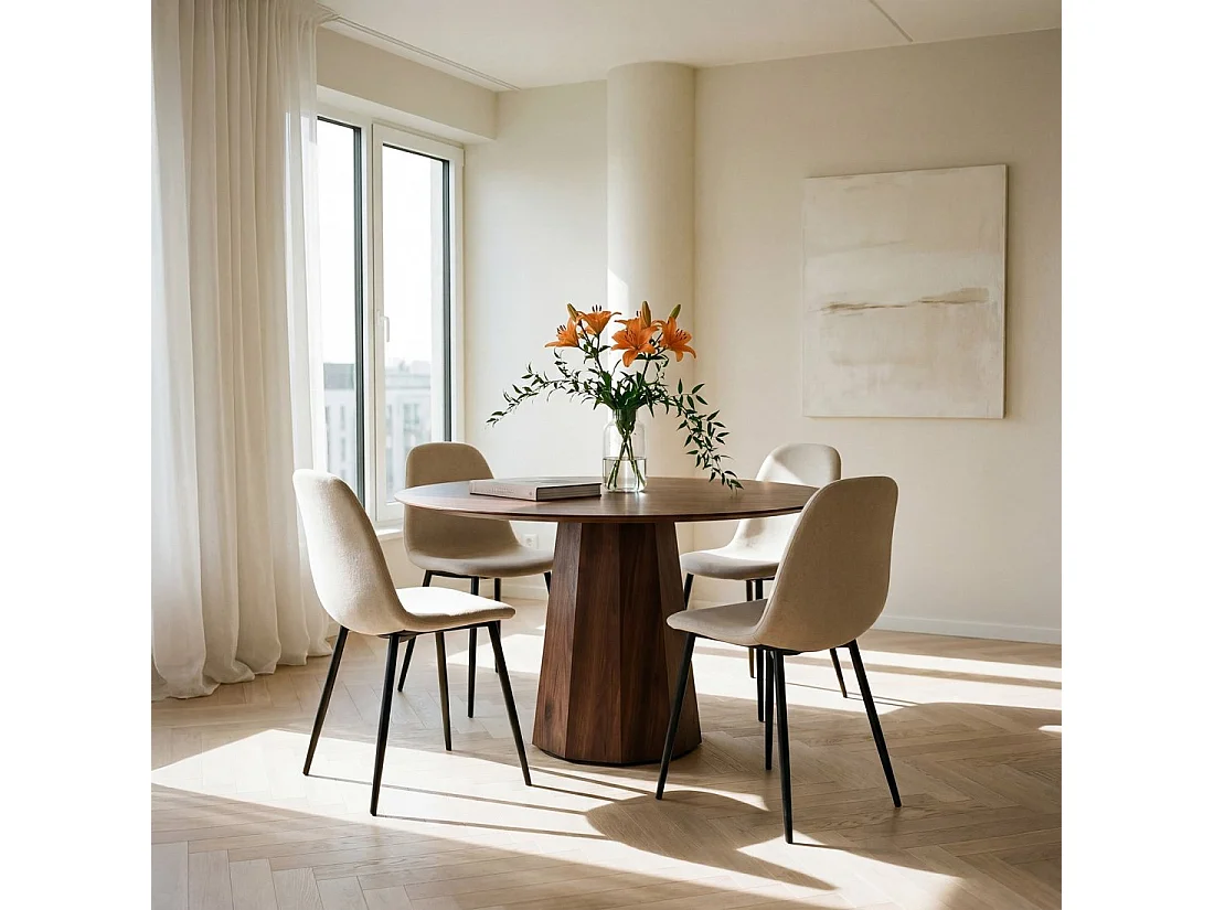 Packs 4 sillas Beige 45 x 86 cm