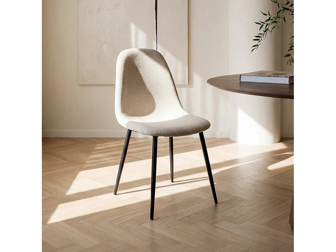 Packs 4 sillas Beige 45 x 86 cm