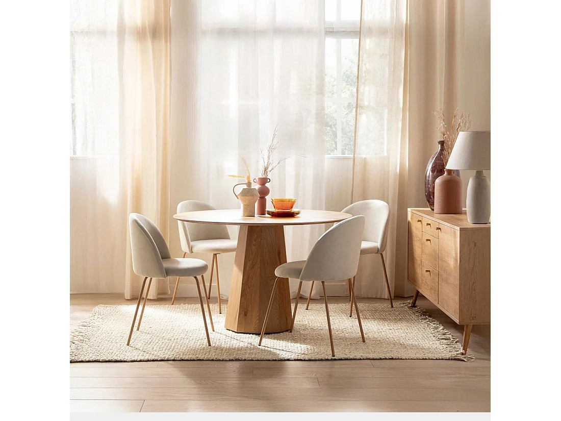 Packs 4 sillas Beige 48 x 81 cm