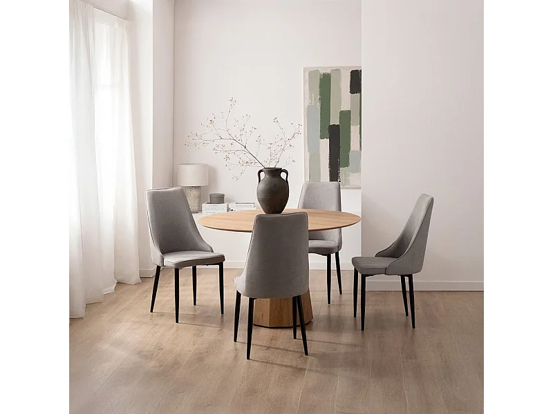 Packs 4 sillas Gris 45 x 95 cm