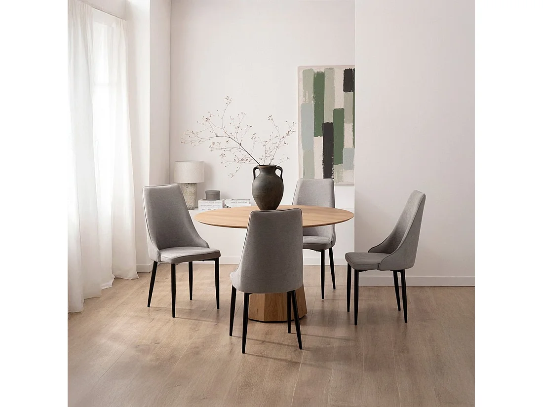 Packs 4 sillas Gris 45 x 95 cm