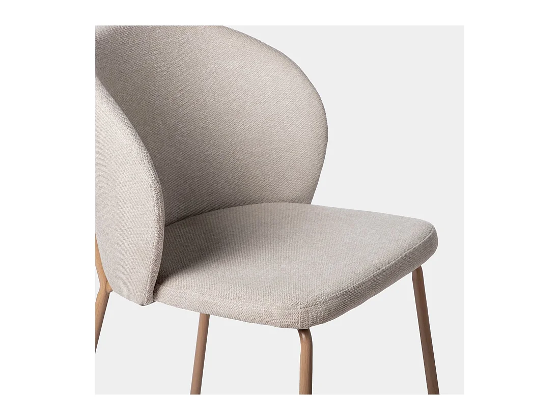 Packs 4 sillas Beige 49 x 80 cm