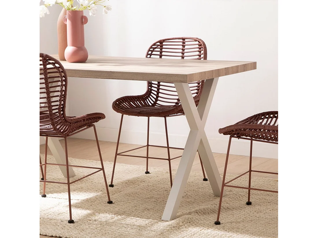 Mesa fija de Madera Natural 75 x 135- Parks