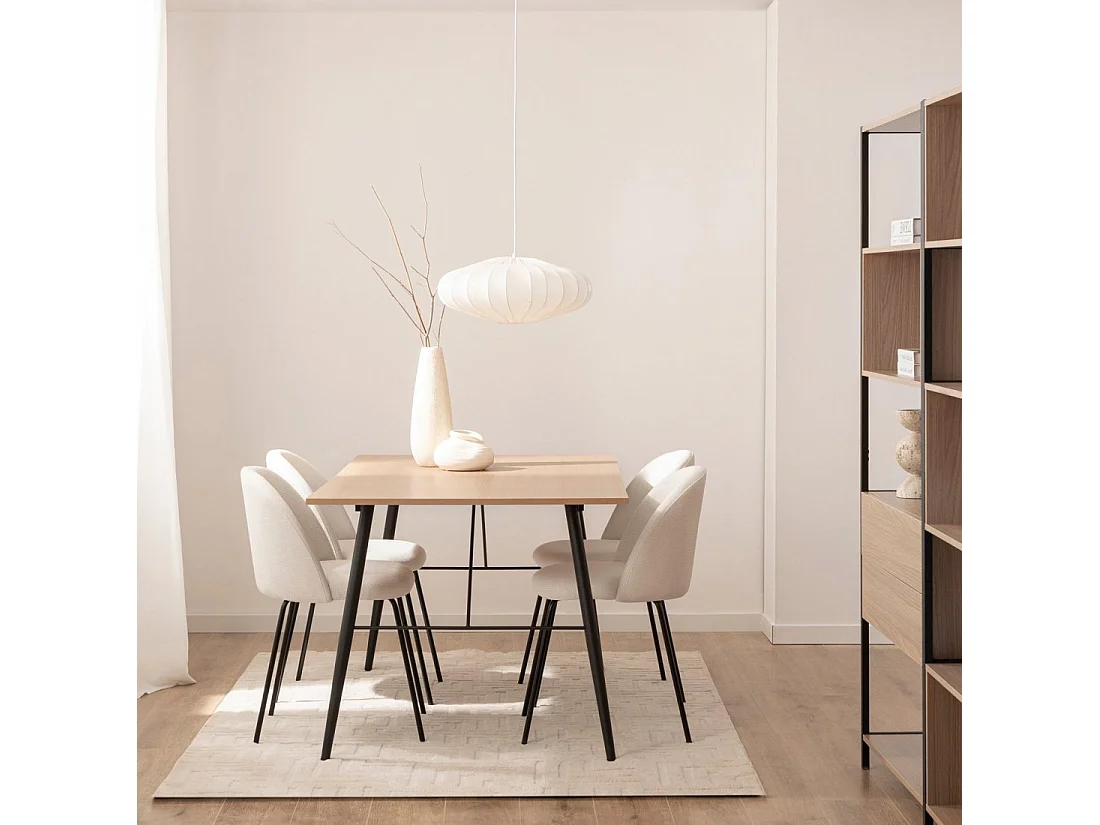 Mesa fija de Madera Natural 76 x 160- Clemens