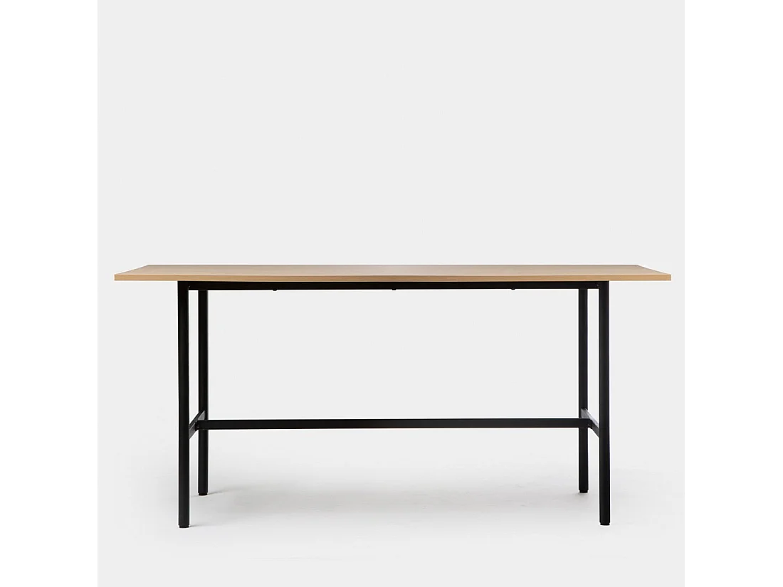 Table fixe en bois naturel 160x75 cm-Beka