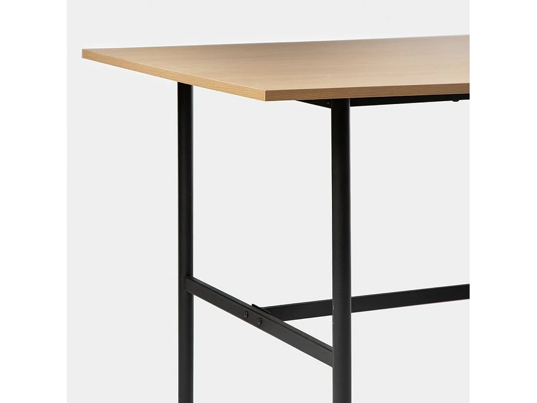 Table fixe en bois naturel 160x75 cm-Beka