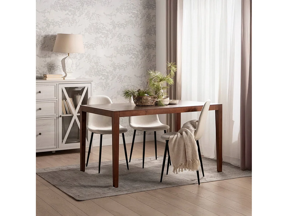 Table extensible en bois châtaignier 140x78.5 cm-Mara