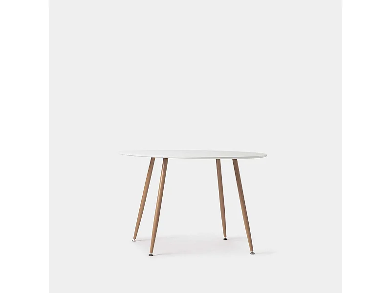 Table fixe en bois blanc 120x75 cm-Lyss