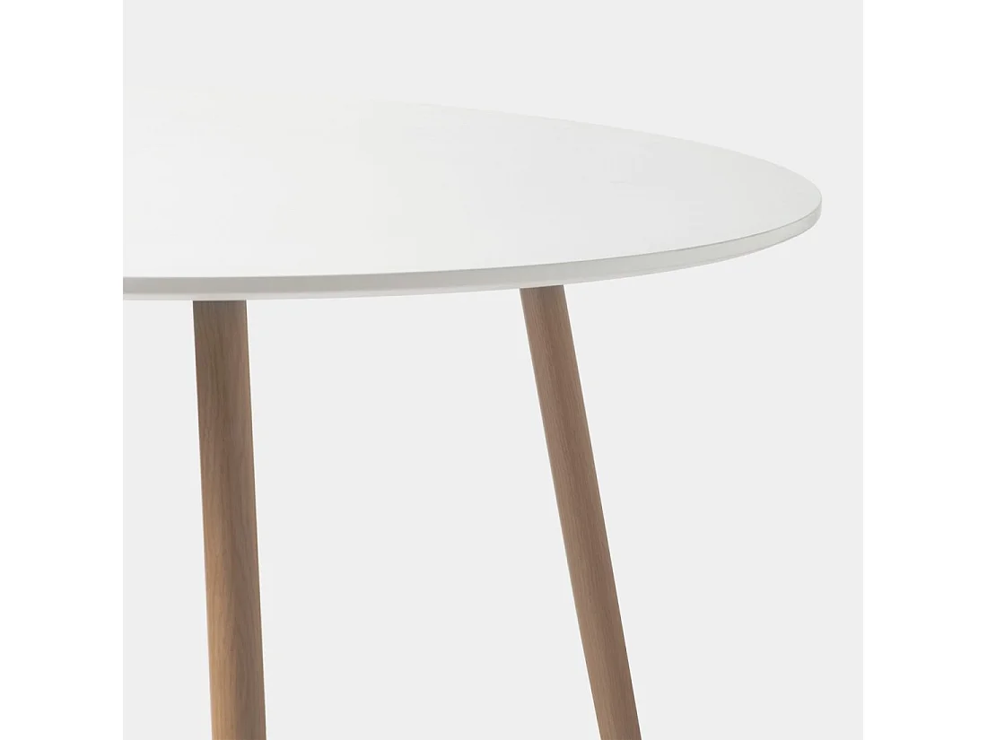 Table fixe en bois blanc 120x75 cm-Lyss