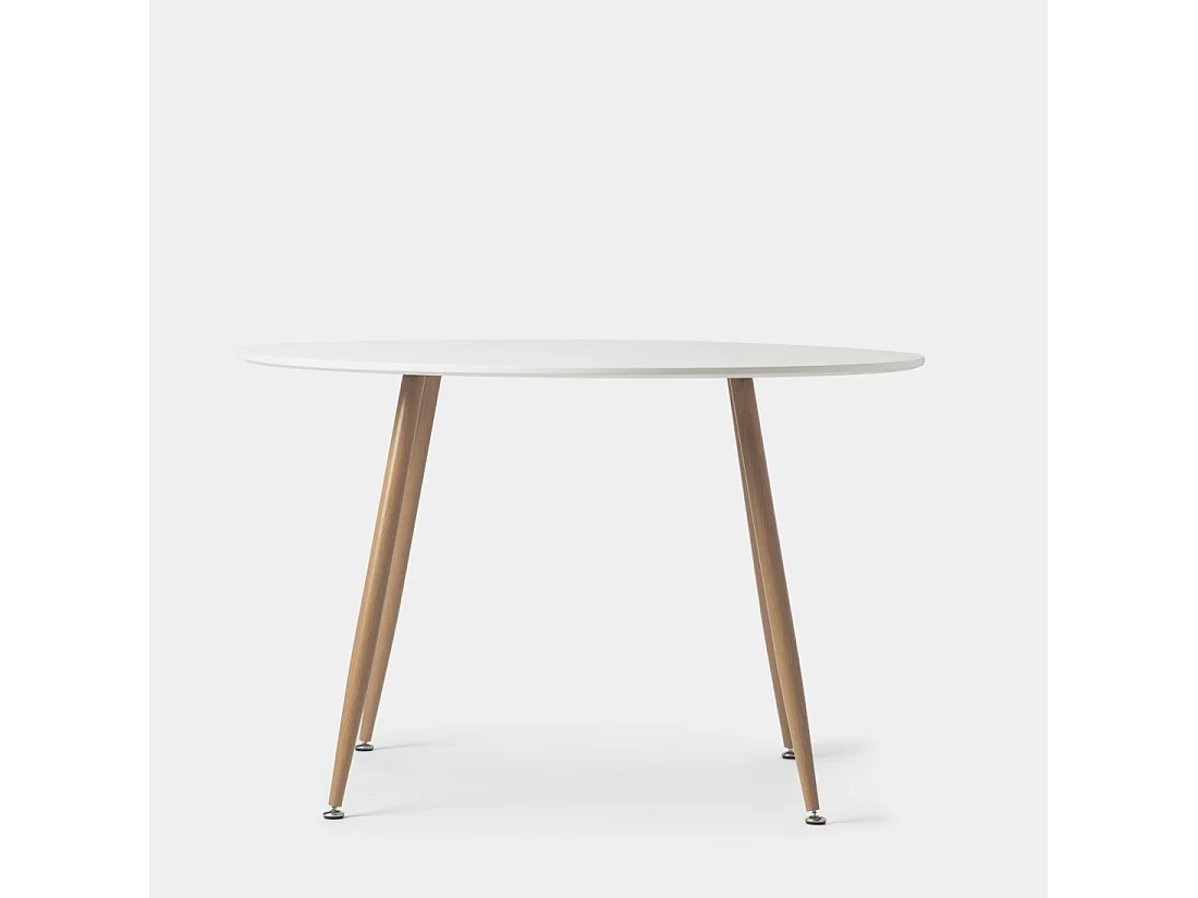 Table fixe en bois blanc 120x75 cm-Lyss