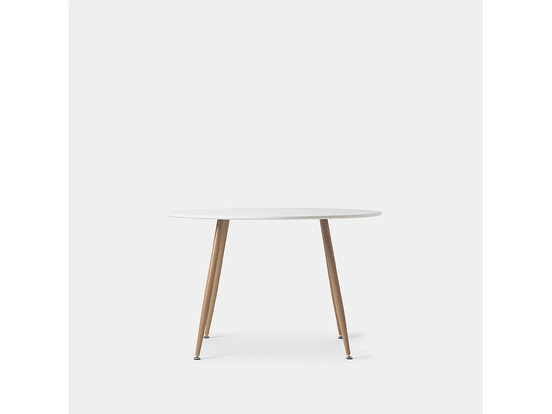 Table fixe en bois blanc 120x75 cm-Lyss