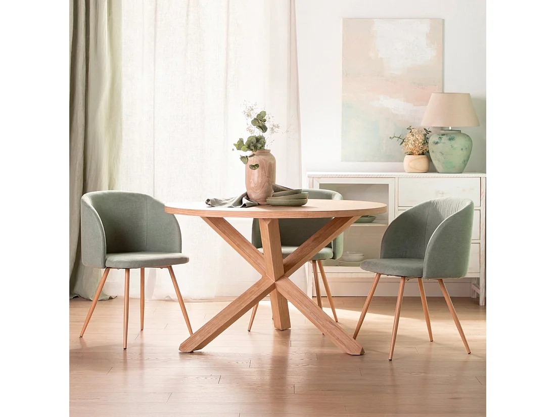 Mesa fija de Madera Natural 76 x 120- Isak