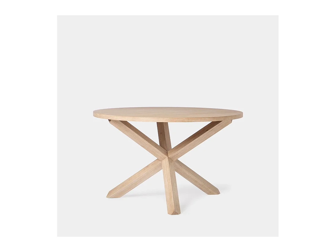 Table fixe en bois naturel 120x76.5 cm-Isak