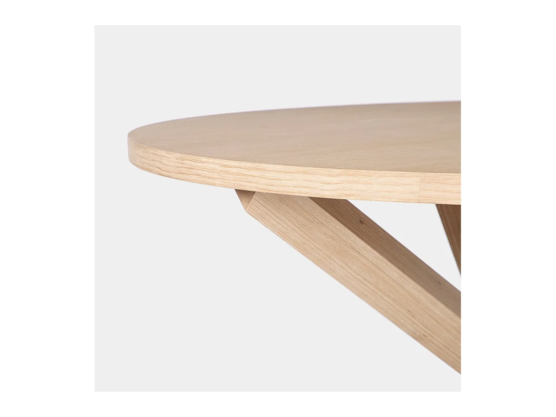 Table fixe en bois naturel 120x76.5 cm-Isak