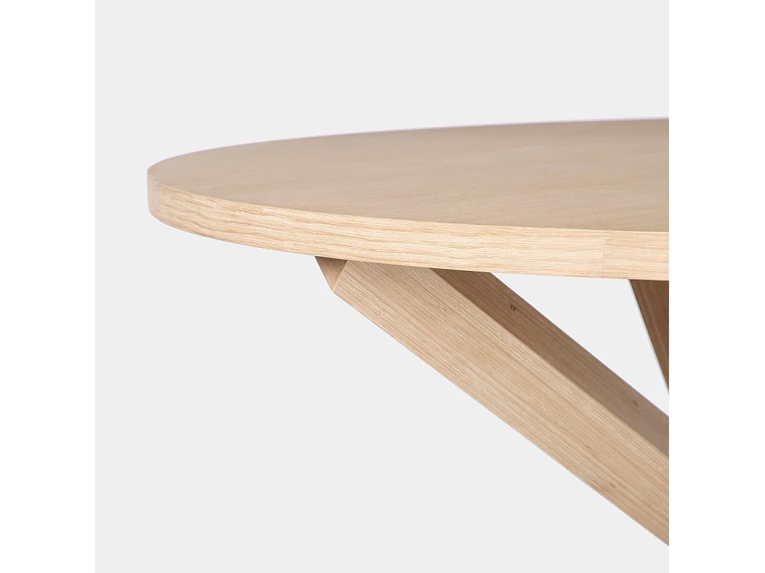 Table fixe en bois naturel 120x76.5 cm-Isak